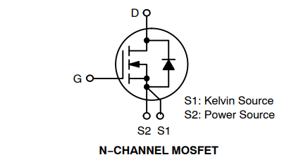 Schéma du circuit d'application - onsemi MOSFET au carbure de silicium (SiC) NTH4L020N090SC1