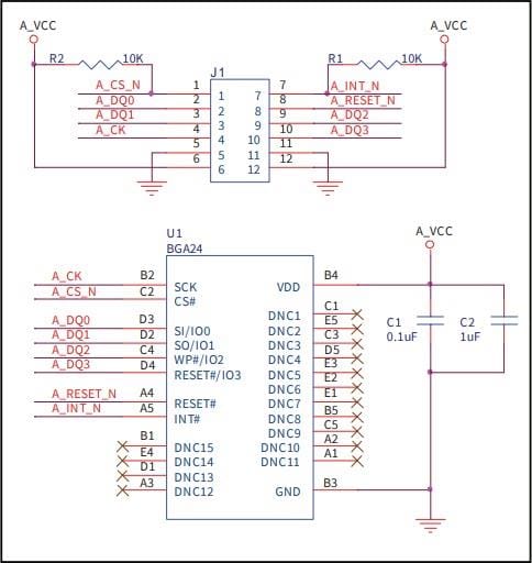 Schéma de principe - Infineon Technologies Module mémoire EVAL-S25HL512T