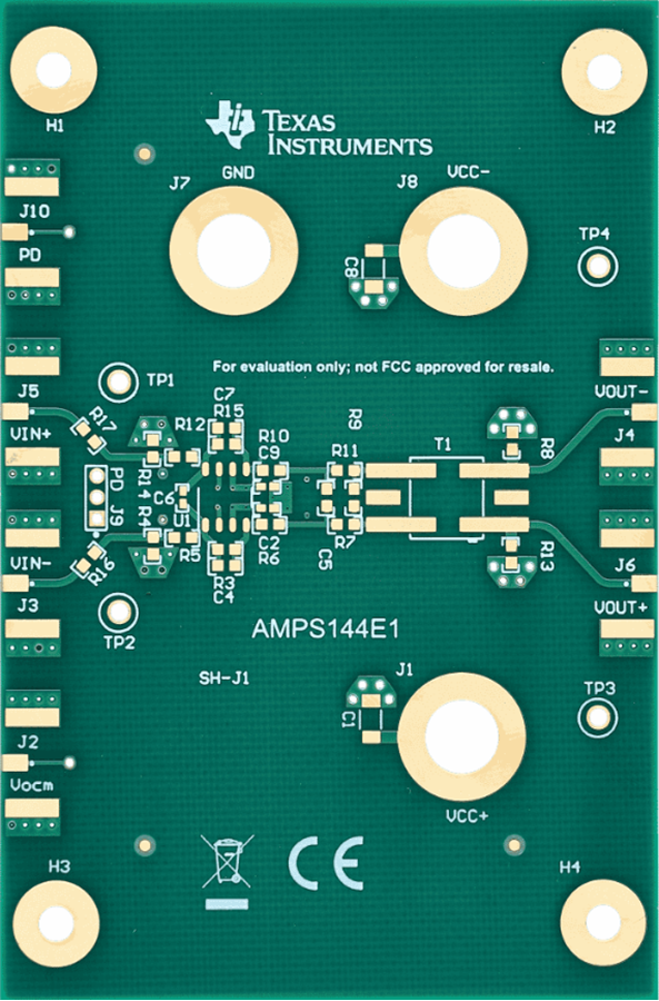 Plan mécanique - Texas Instruments Module d'évaluation d'amplificateur DEM-FDA-SOIC-EVM