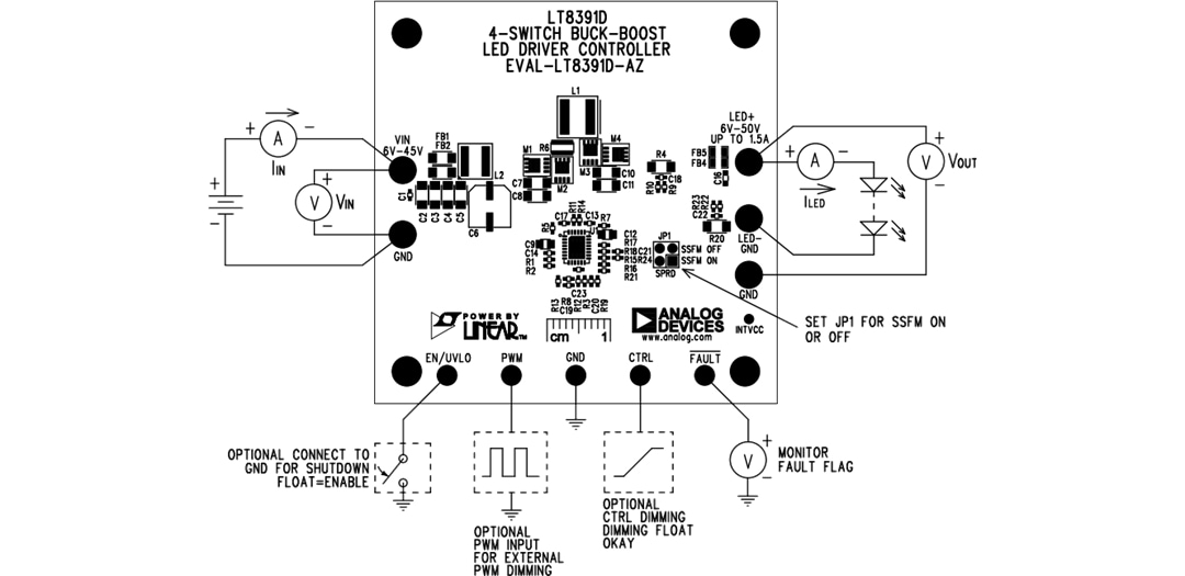 Plan mécanique - Analog Devices Inc. Carte d'évaluation LT8391D (EVAL-LT8391D-AZ)
