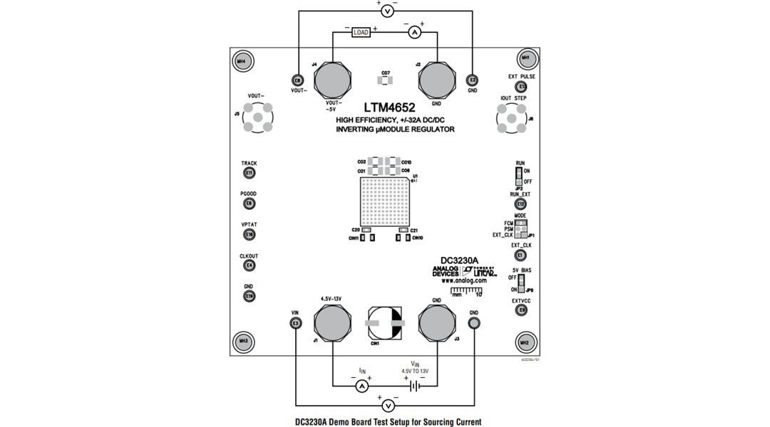 Plan mécanique - Analog Devices Inc. Carte de démonstration LTM4652 (DC3230A)