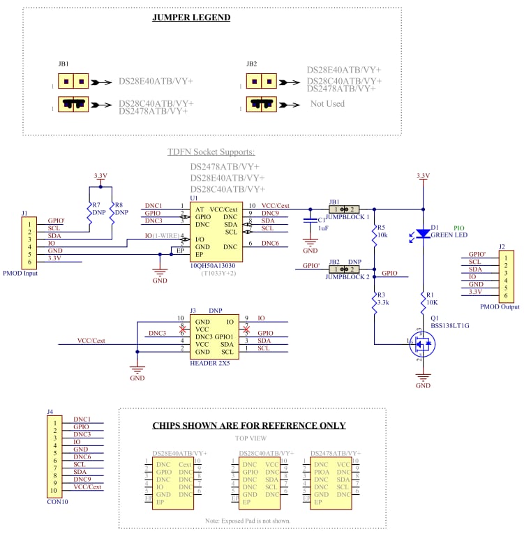 Schéma - Analog Devices / Maxim Integrated Kit d'évaluation DS2478