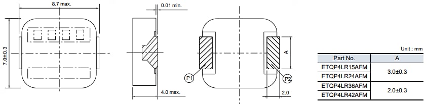 Panasonic Electronic Components Inductances de puissance ETQP4L-AFM