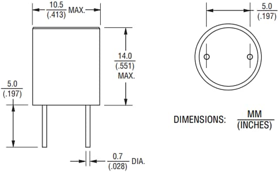 Bourns Bobines d'arrêt RF à fil radial RL181S
