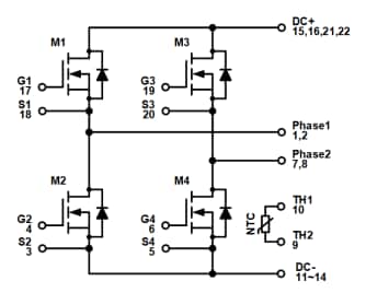 Schéma - onsemi MOSFET SiC NXH0x0F120MNF1