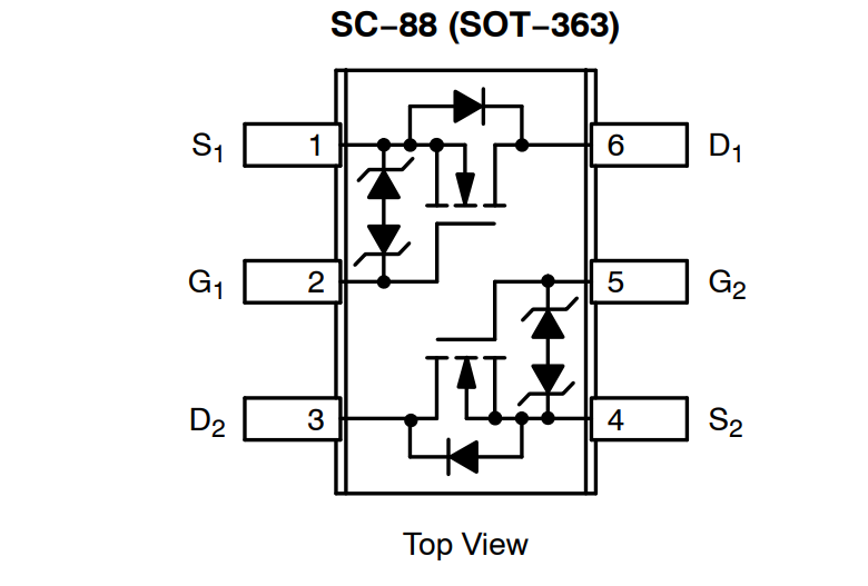 onsemi MOSFET de puissance N voies double NTJD5121N/NVJD5121N