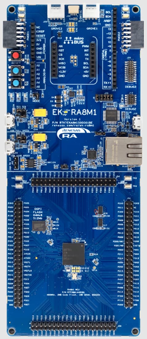Plan mécanique - Renesas Electronics Kit d’évaluation RA8M1 EK-RA8M1