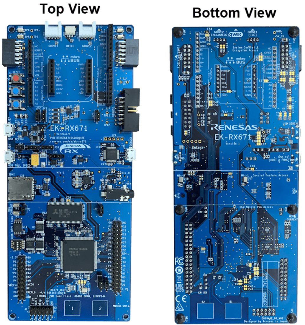 Plan mécanique - Renesas Electronics Kit d’évaluation MCU RX671 EK-RX671