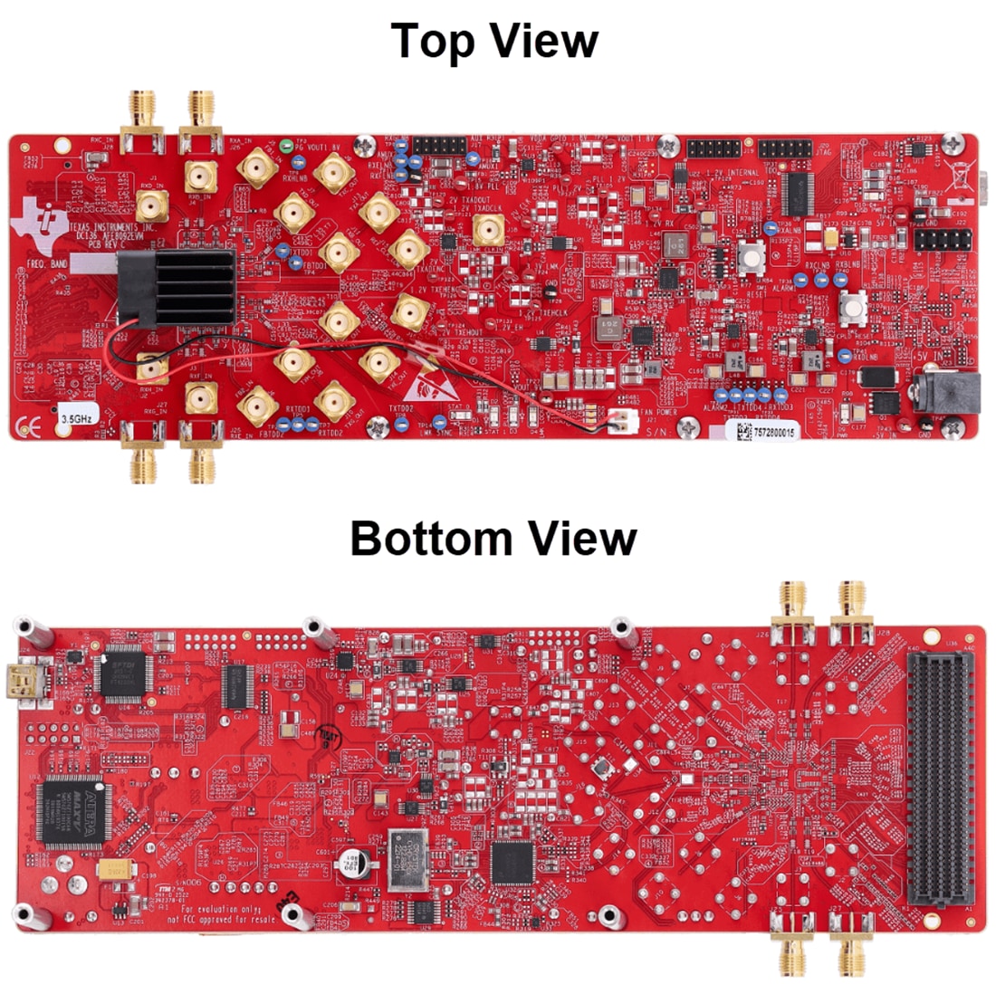 Plan mécanique - Texas Instruments Module d'évaluation pour émetteur-récepteur RF AFE8030-3P5EVM