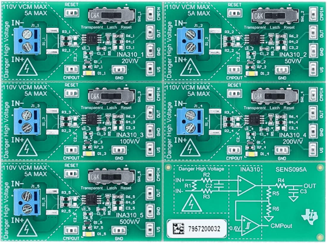 Plan mécanique - Texas Instruments Modules d'évaluation (EVM) INA310EVM
