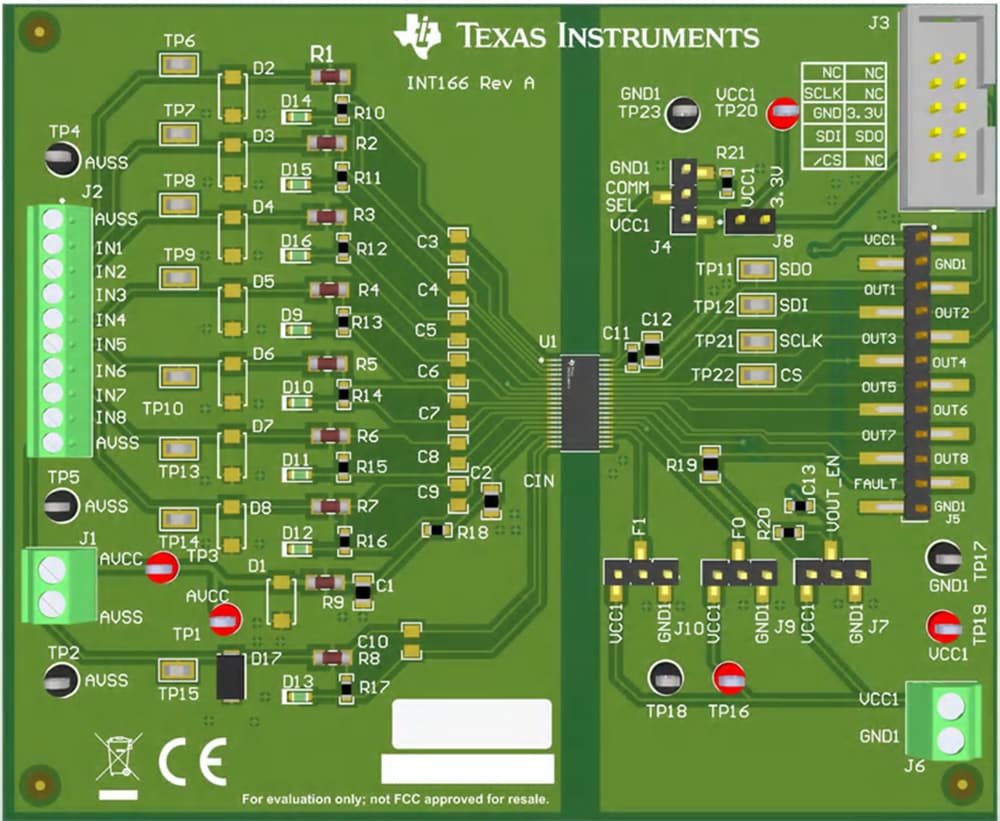 Plan mécanique - Texas Instruments Module d'évaluation (EVM) ISO1228DFBEVM