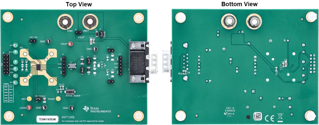 Plan mécanique - Texas Instruments Module d'évaluation (EVM) FD CAN TCAN1167EVM