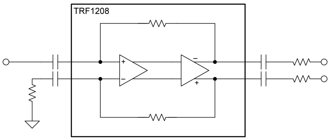 Schéma de principe - Texas Instruments Amplificateur pilote CAN TRF1208
