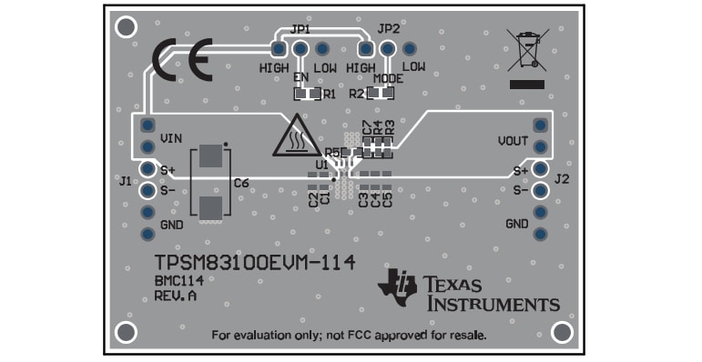 Texas Instruments Module d'évaluation TPSM83100EVM