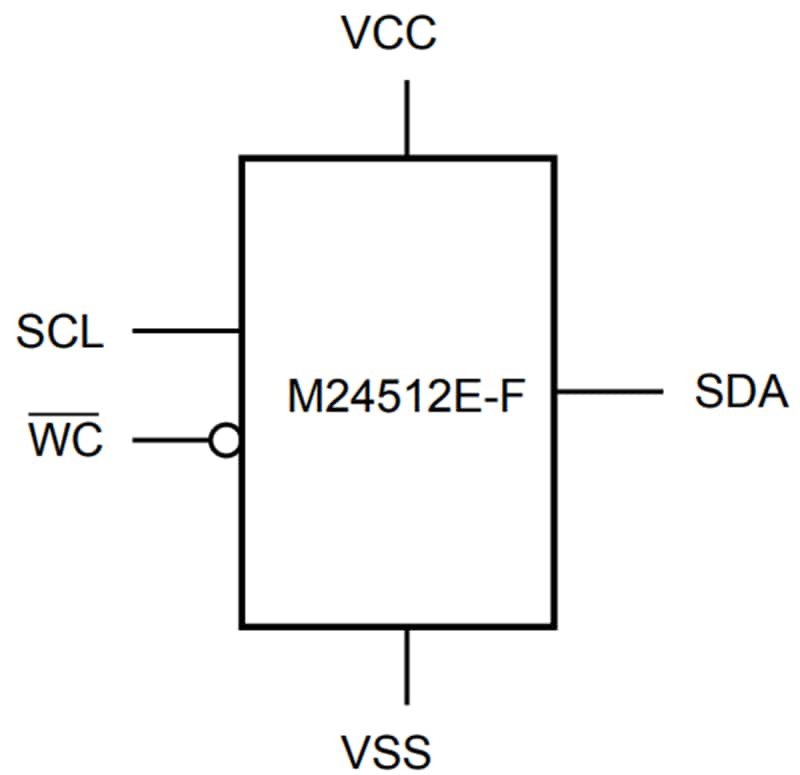 STMicroelectronics EEprom M24512E-F de bus I²C série 512Kbit
