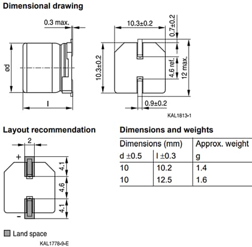 EPCOS / TDK Condensateur électrolytique en aluminium polymère hybride B40930