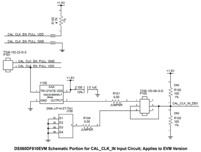 Schéma - Texas Instruments Module d'évaluation DS560DF810EVM