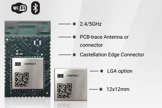 Infographie - CEL Modules Wi-Fi® et Bluetooth® CMP961x