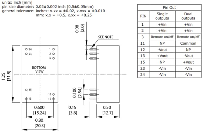 CUI Inc Convertisseurs CC-CC régulés simples/doubles PRC10W