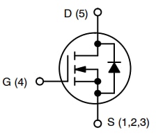 Schéma de principe - onsemi MOSFET de puissance monocanal N