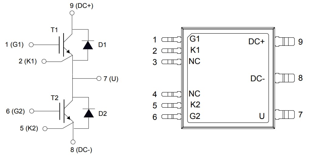 Schéma - STMicroelectronics IGBT série 650 V 80 A HB STGSH80HB65DAG