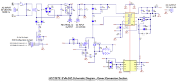 Schéma - Texas Instruments Module d'évaluation UCC28781EVM-053