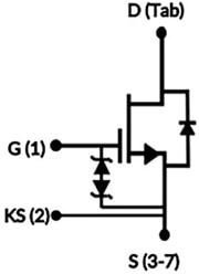 Schéma - onsemi FETs en carbure de silicium (SiC) UF4SC120023B7S G4 
