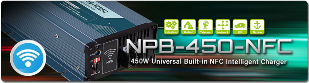 MEAN WELL Chargeurs de batterie intelligents NPB-450