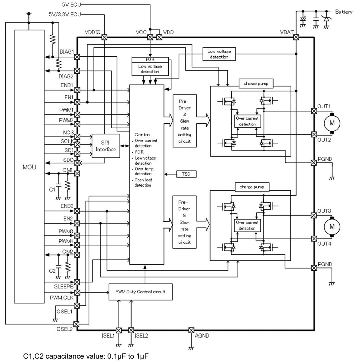 Schéma de principe - Toshiba Circuits intégrés linéaires Bi-CMOS