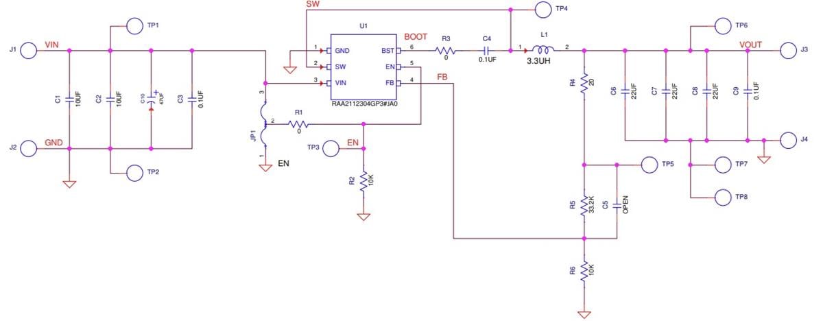 Schéma - Renesas Electronics Carte d'évaluation RTKA211230DE0020BU