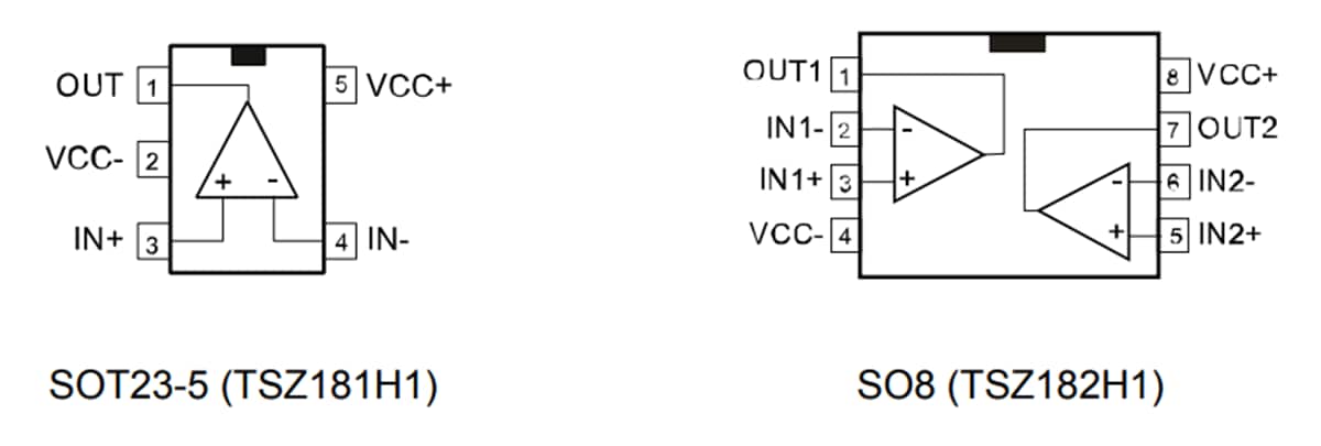 STMicroelectronics Amplificateurs opérationnels à dérive du zéro TSZ182H1