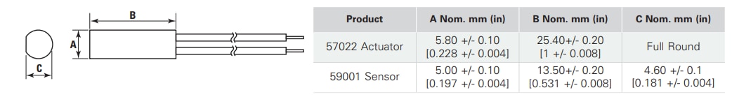Littelfuse Mini capteurs Reed en D 59001