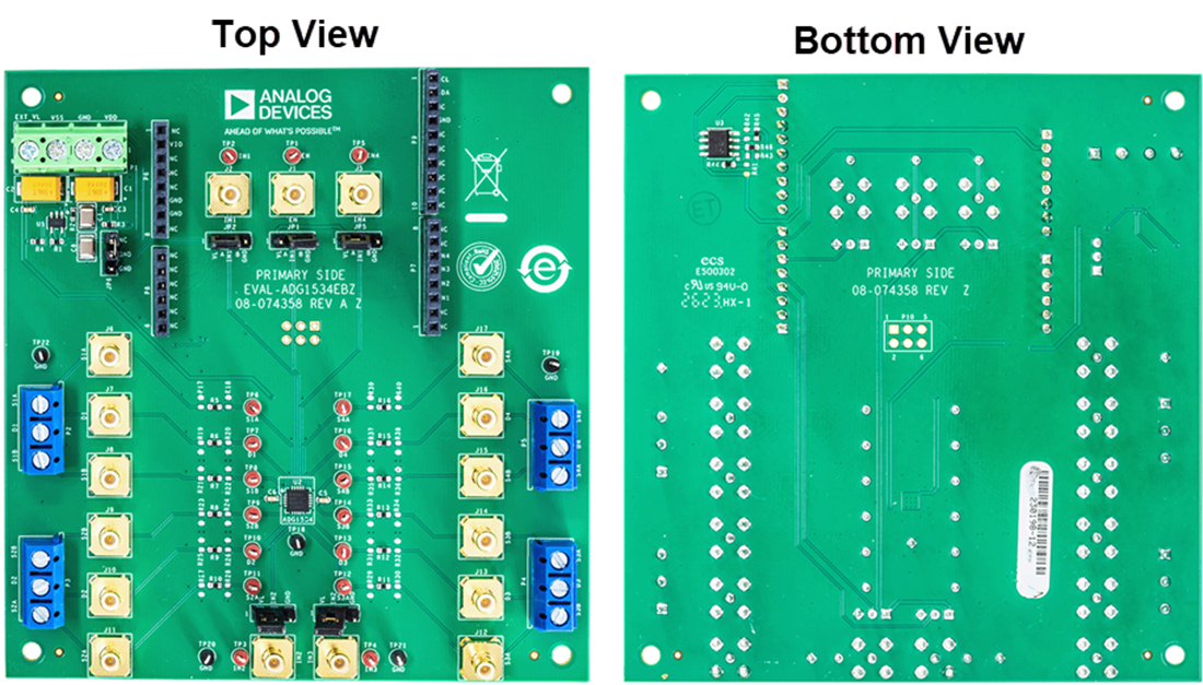 Plan mécanique - Analog Devices Inc. Carte d'évaluation EVAL-ADG1534EBZ