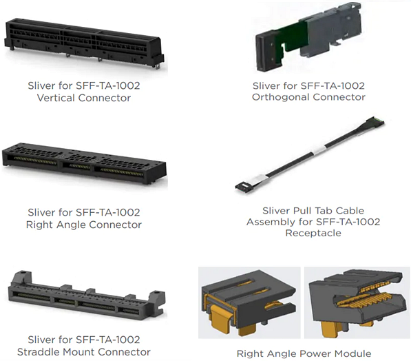 Infographie - TE Connectivity Interconnexions Sliver pour SFF-TA-1002