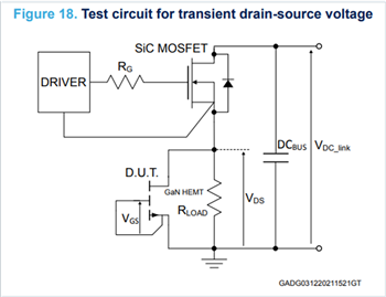Schéma du circuit d'application - STMicroelectronics Transistors PowerGaN en mode E SGT65R65AL