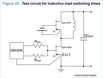 Schéma du circuit d'application - STMicroelectronics Transistors PowerGaN en mode E SGT65R65AL