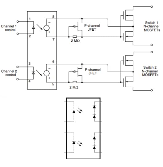 Schéma du circuit d'application - Vishay Pilotes MOSFET isolés optiquement