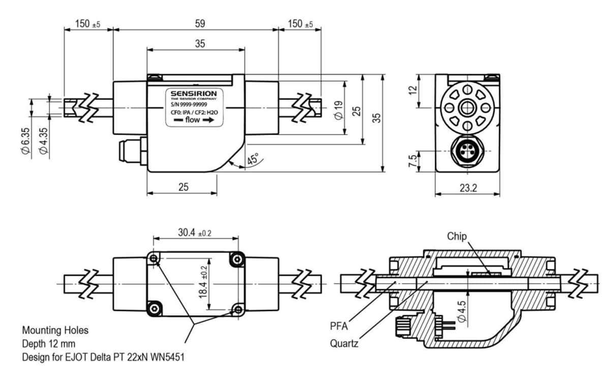 Sensirion Débitmètre liquide SLQ-QT500