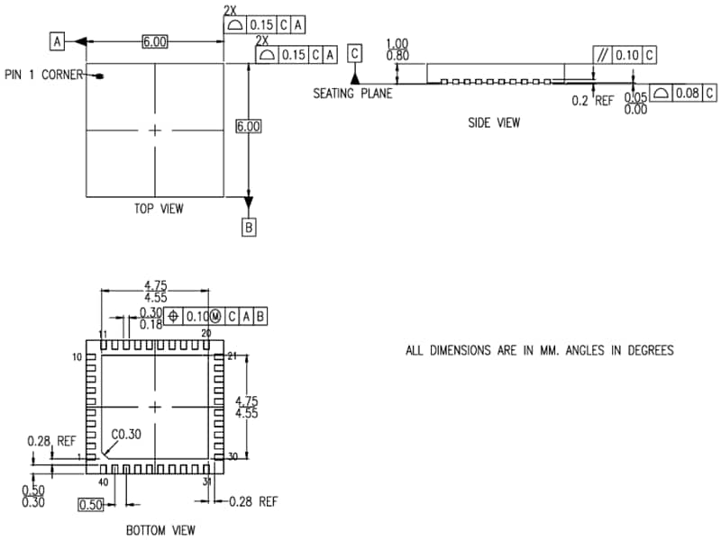 Plan mécanique - Renesas Electronics Tampon de sortance 8P34S2106A