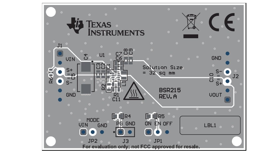 Circuit de localisation - Texas Instruments Modules d'évaluation TPS62830xDRLEVM
