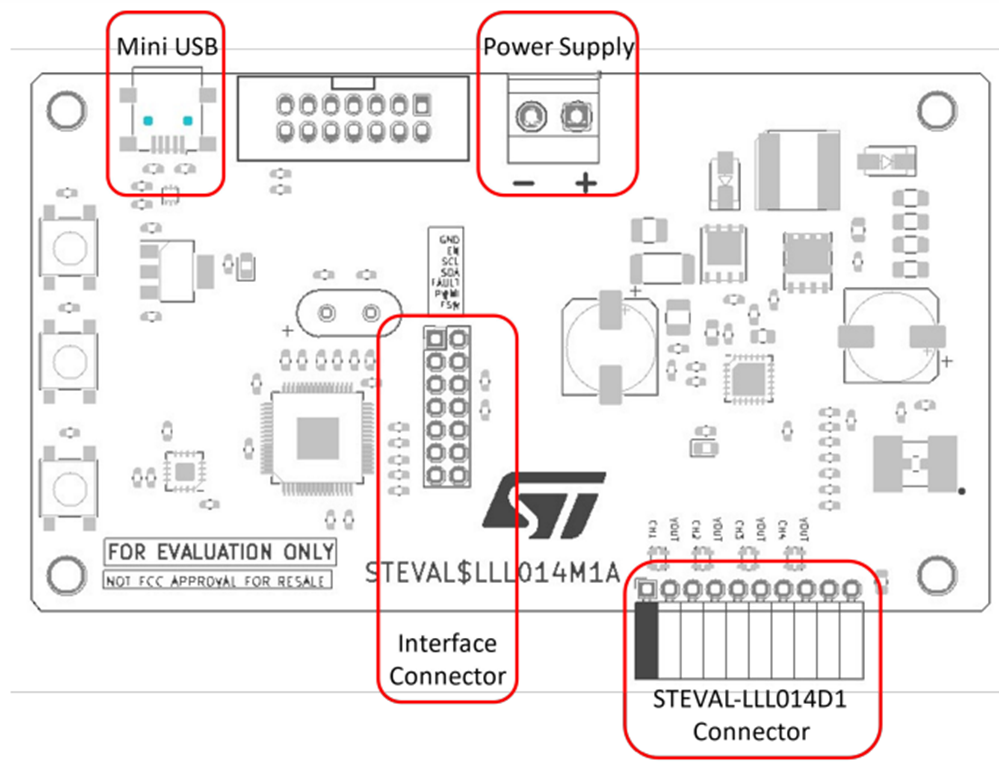 STMicroelectronics Kit d’évaluation de pilote LED automobile STEVAL-LLL014V1