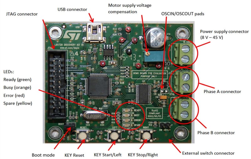 STMicroelectronics Outil de développement de découverte EVAL6472H-DISC