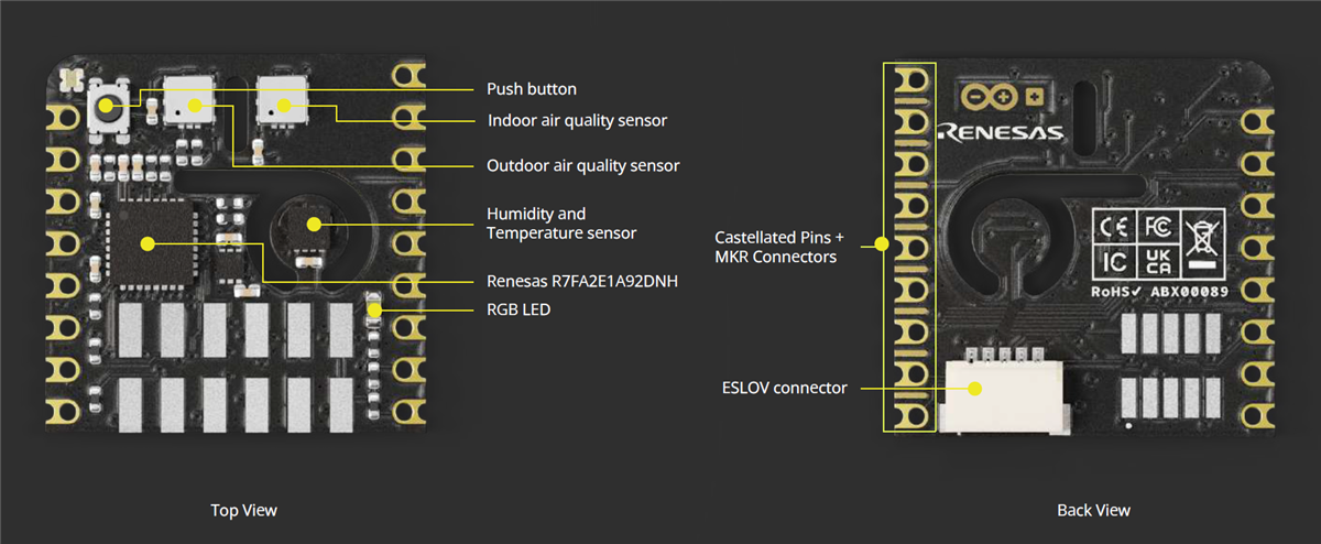 Circuit de localisation - Arduino Nicla Sense Env
