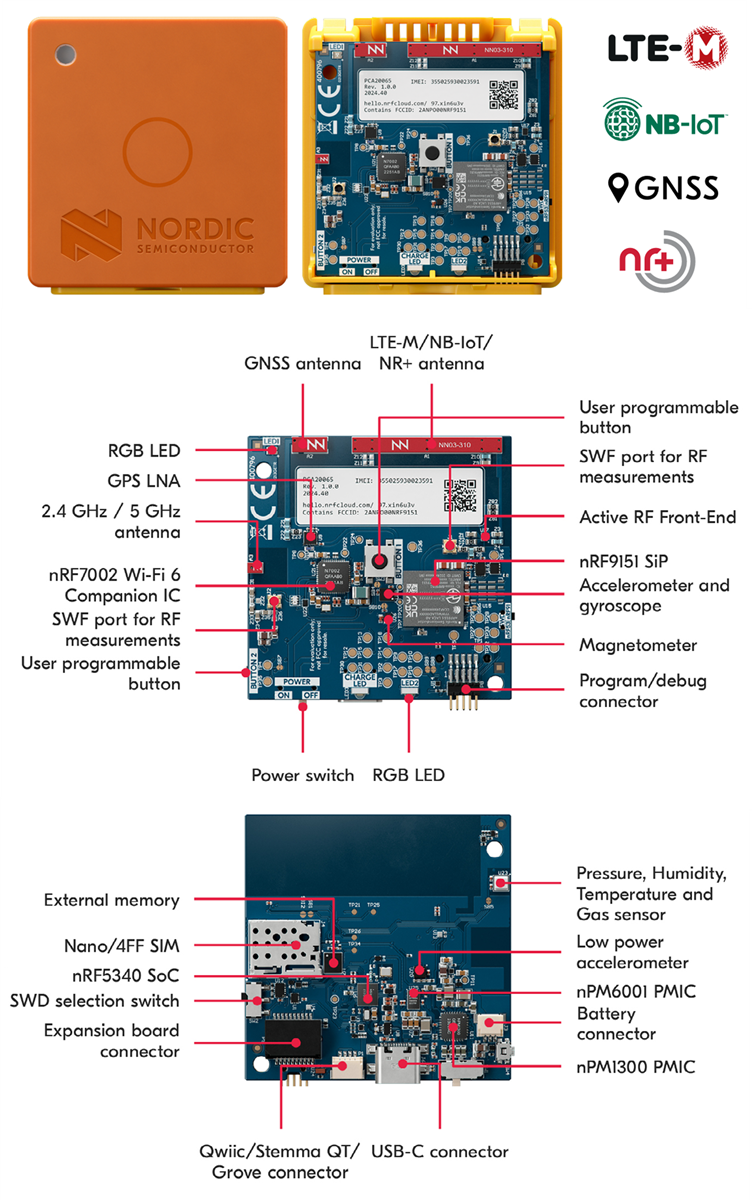 Nordic Semiconductor Plateforme de prototypage Thingy:91 X™