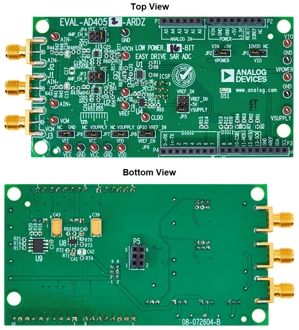 Plan mécanique - Analog Devices Inc. Carte d'évaluation EVAL-AD4052-ARDZ pour AD4052