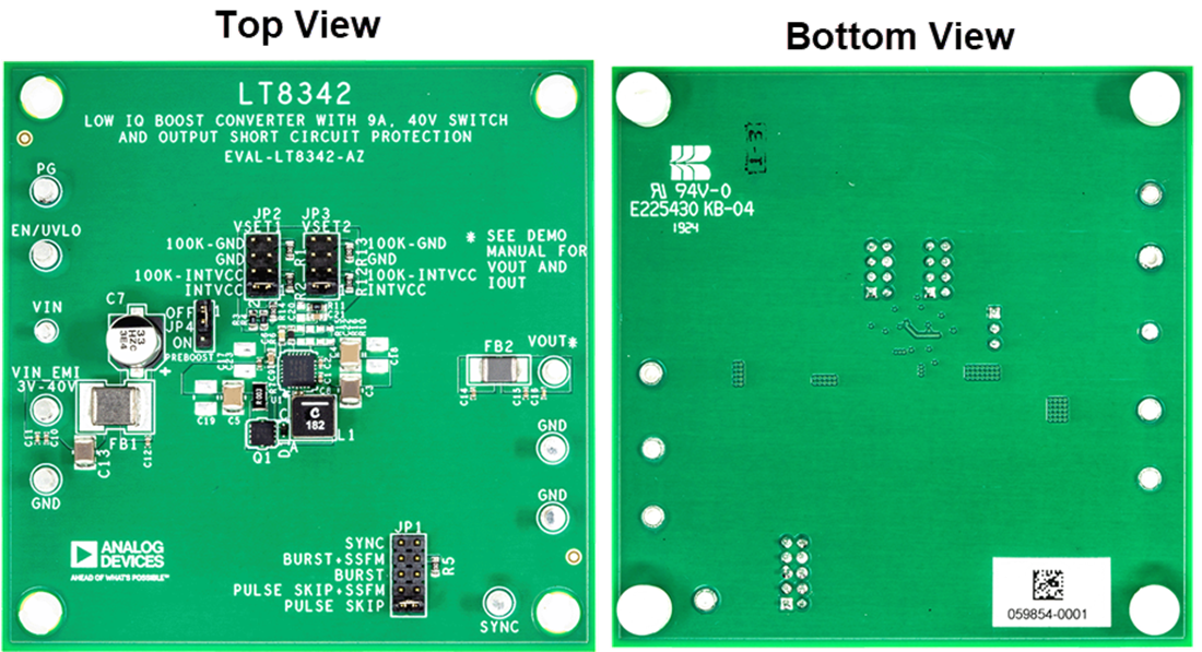 Plan mécanique - Analog Devices Inc. Carte d'évaluation EVAL-LT8342-AZ