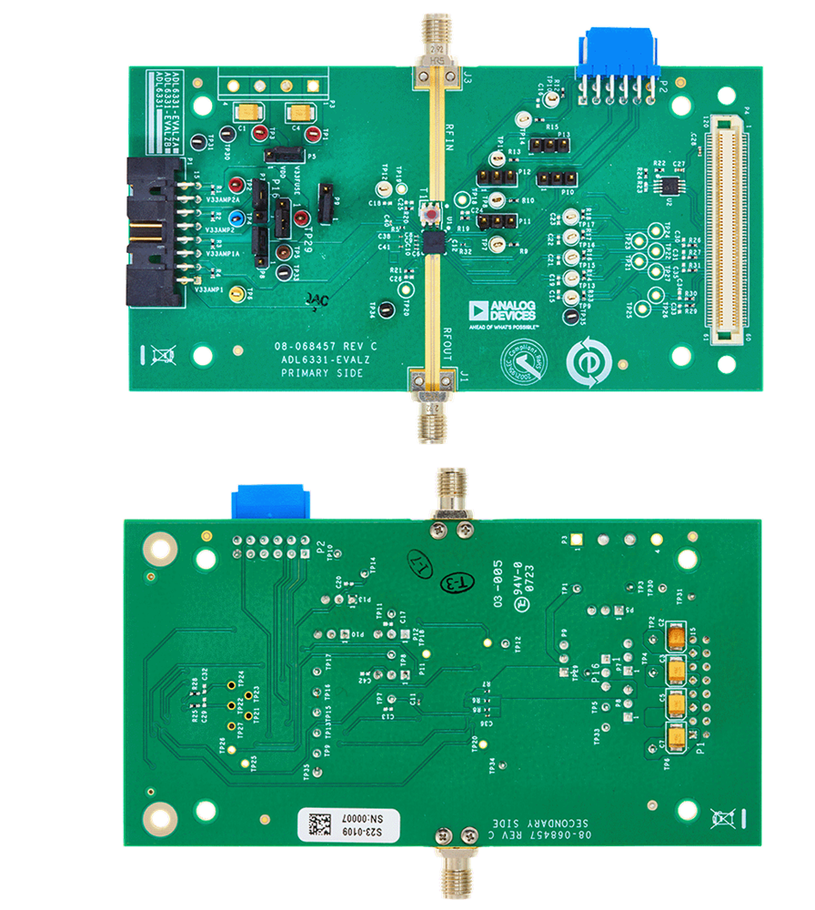 Circuit de localisation - Analog Devices Inc. Carte d'évaluation ADL6331-EVALZA