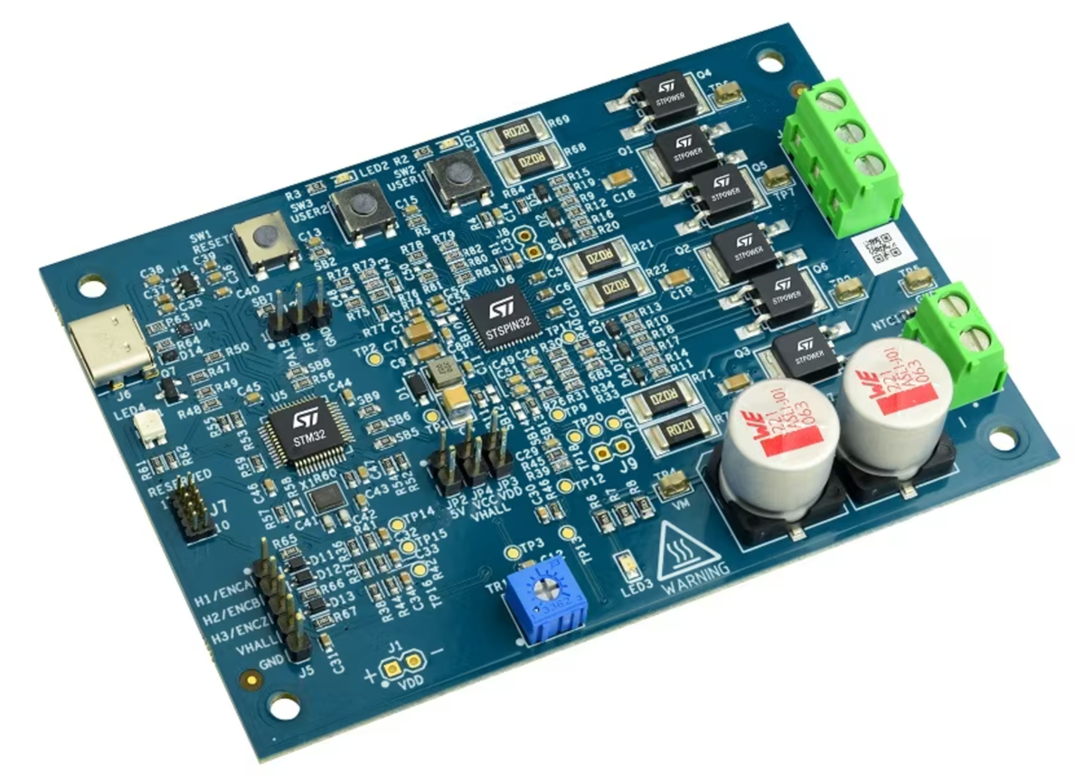STMicroelectronics Carte d’évaluation du pilote de moteur brushless EVLSPIN32G0A1
