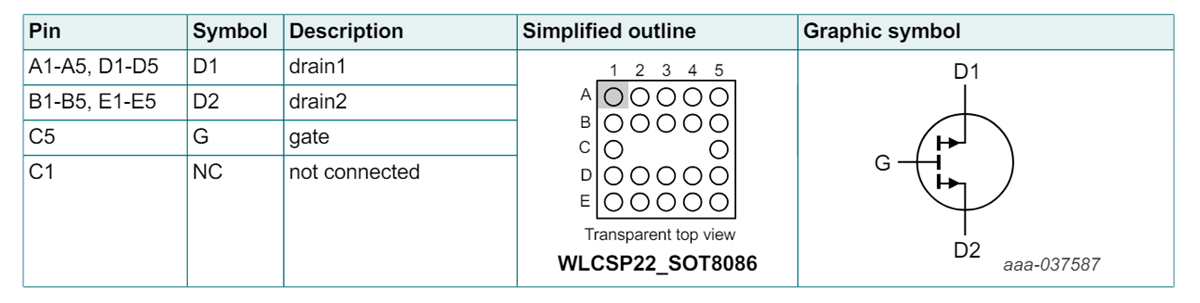 Schéma du circuit d'application - Nexperia FET GaN bidirectionnel GANB4R8-040CBA