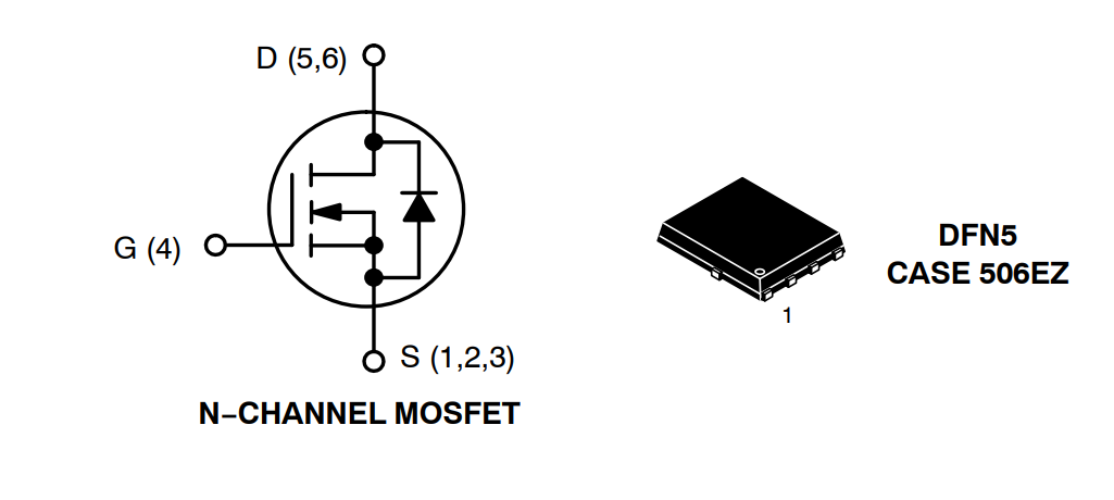 Schéma du circuit d'application - onsemi MOSFET de puissance monocanal N NVMFS5C604N